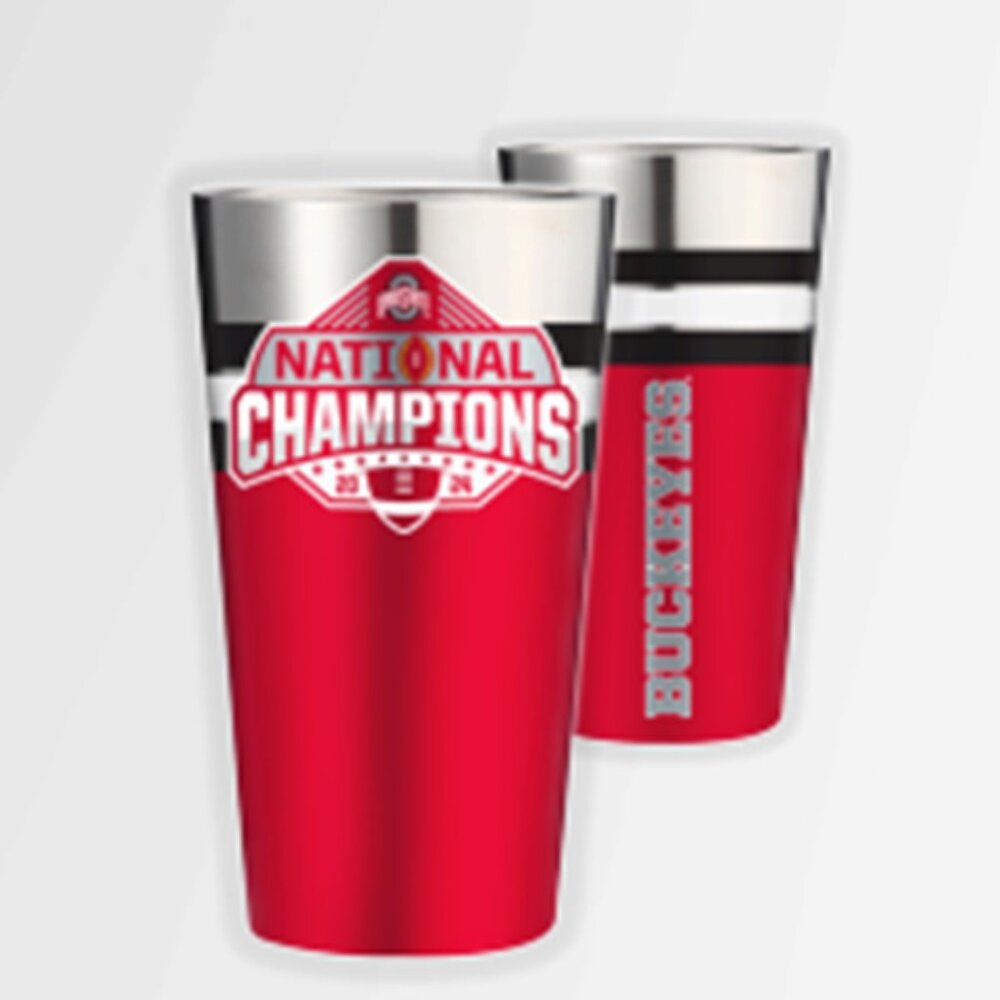 Ohio State Buckeyes 2024 National Champions 16oz Stainless Pint Glass